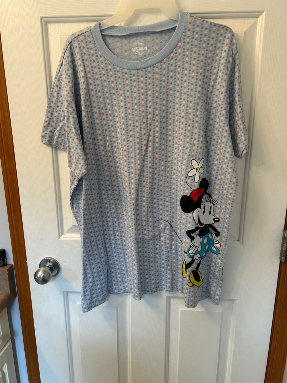 Minnie Mouse Blue Polka Dot ladies Tee